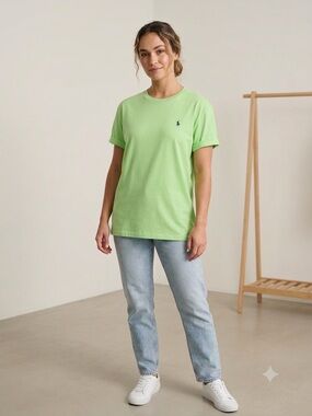 Polo by Ralph Lauren Neon Lime Green Crewneck Tee